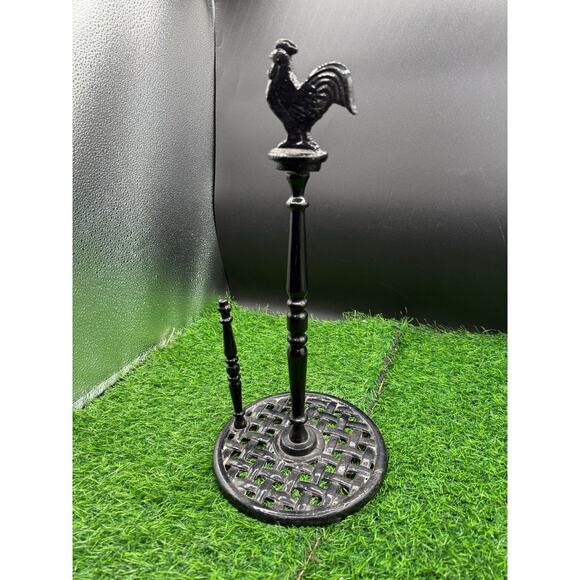 Cracker Barrel Cast Iron Kitchen Paper Towel Holder - Beautiful Cond - Picture 5 of 8